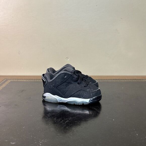 Nike Air Jordan 6 Retro Low Chrome Grey Black 768883-003 Td Toddler Baby Size 4C - Picture 1 of 5